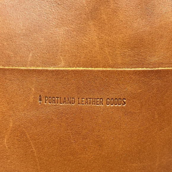 Portland Leather Goods Large Tote Crossbody Bag Honey Tan Brown NO Strap - Picture 6 of 15